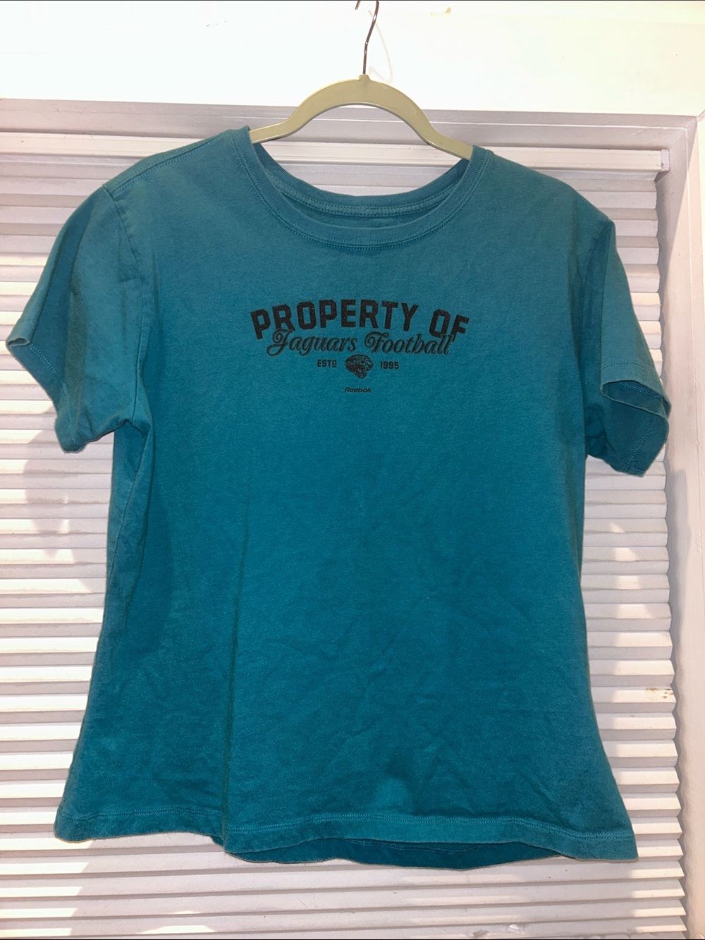 Reebok Jacksonville Jaguars Property Of Tee Women's 2XL Teal Y2K NFL